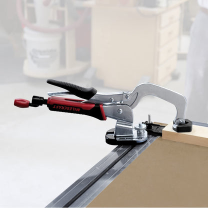 Milescraft Track Master Sistema de Sujeción de Track 4023 | Contiene base de sujeción con conectores 1/4in-20, 13x20 mm, 23x30 mm, 30x35 mm, adáptase a cualquier pista T