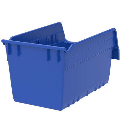 Akro-Mils 30090 ShelfMax Plastic Nesting Shelf Bin Box, 12-Inch Length x 6-Inch Width x 6-Inch Height, Case of 10, Blue