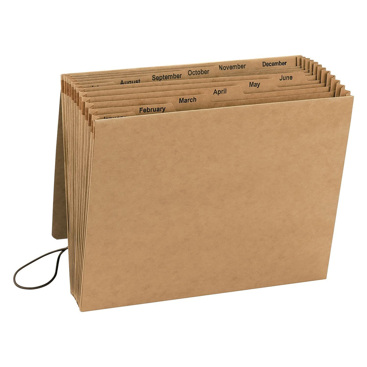 Smead Expanding File, Monthly (Jan.-Dec.), 12 Pockets, Flap and Cord Closure, Letter Size, Kraft (70186)