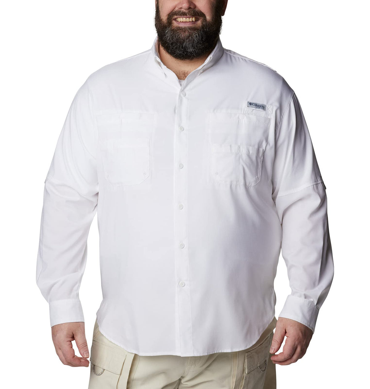 Columbia PFG Tamiami II Camisa de Manga Larga para Mujer - White Blanco - G Alto