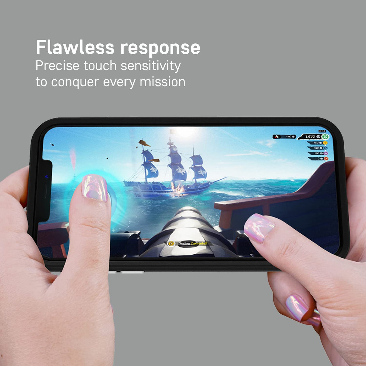 OtterBox Performance Horizontal Privacy Glass Screen Protector for iPhone 12 Pro MAX for Gaming & Streaming