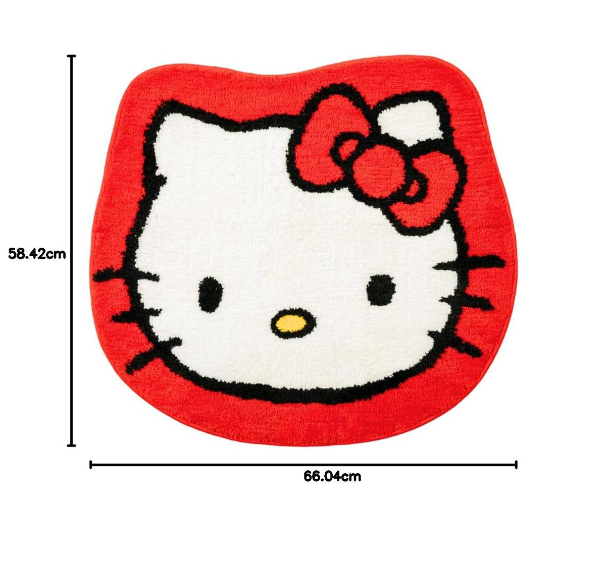 Franco Collectibles Hello Kitty - Alfombra de baño de Felpa Antideslizante (Producto con Licencia Oficial)
