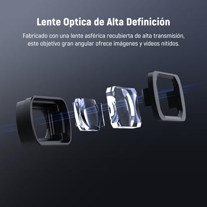 NEEWER Lente Gran Angular de 0.75X Compatible con dji OSMO Pocket 3, Campo de visión ampliado de 108°, Objetivo de cámara asférica recubierta magnética, Accesorios Action CAM, LS-45