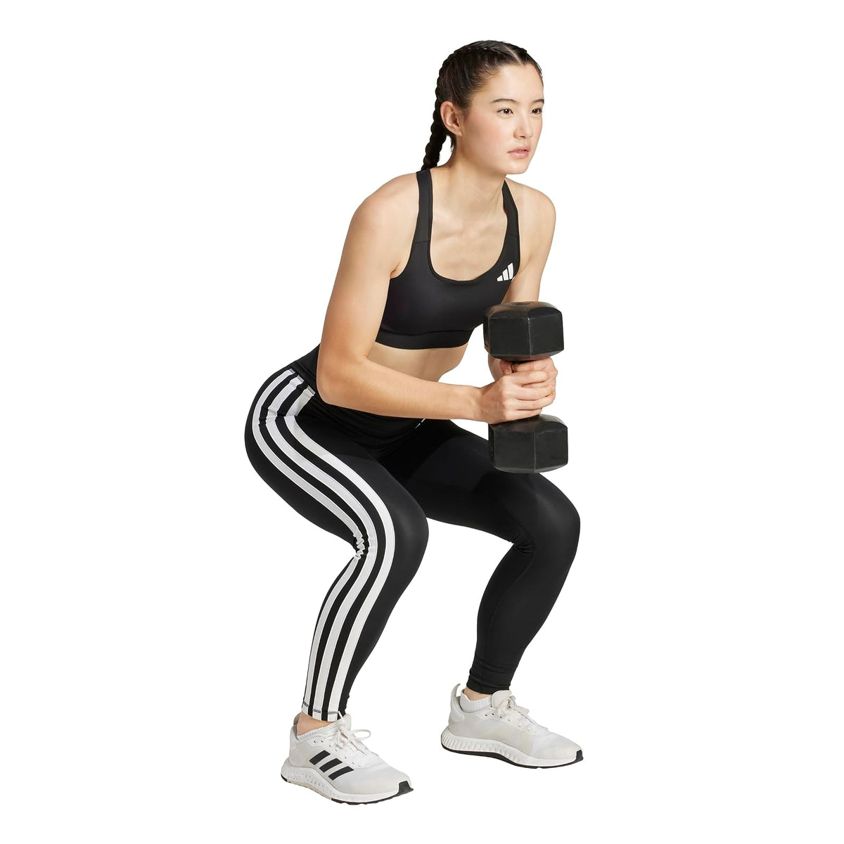 adidas Optime Essentials - Leggings de Entrenamiento de Longitud Completa de 3 Rayas para Mujer