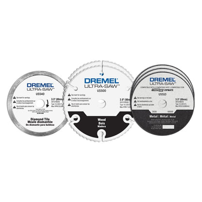 Dremel Ultra-Saw Disco de Corte 3.5" para Azulejo y Madera - Kit de rueda de corte de 6 piezas