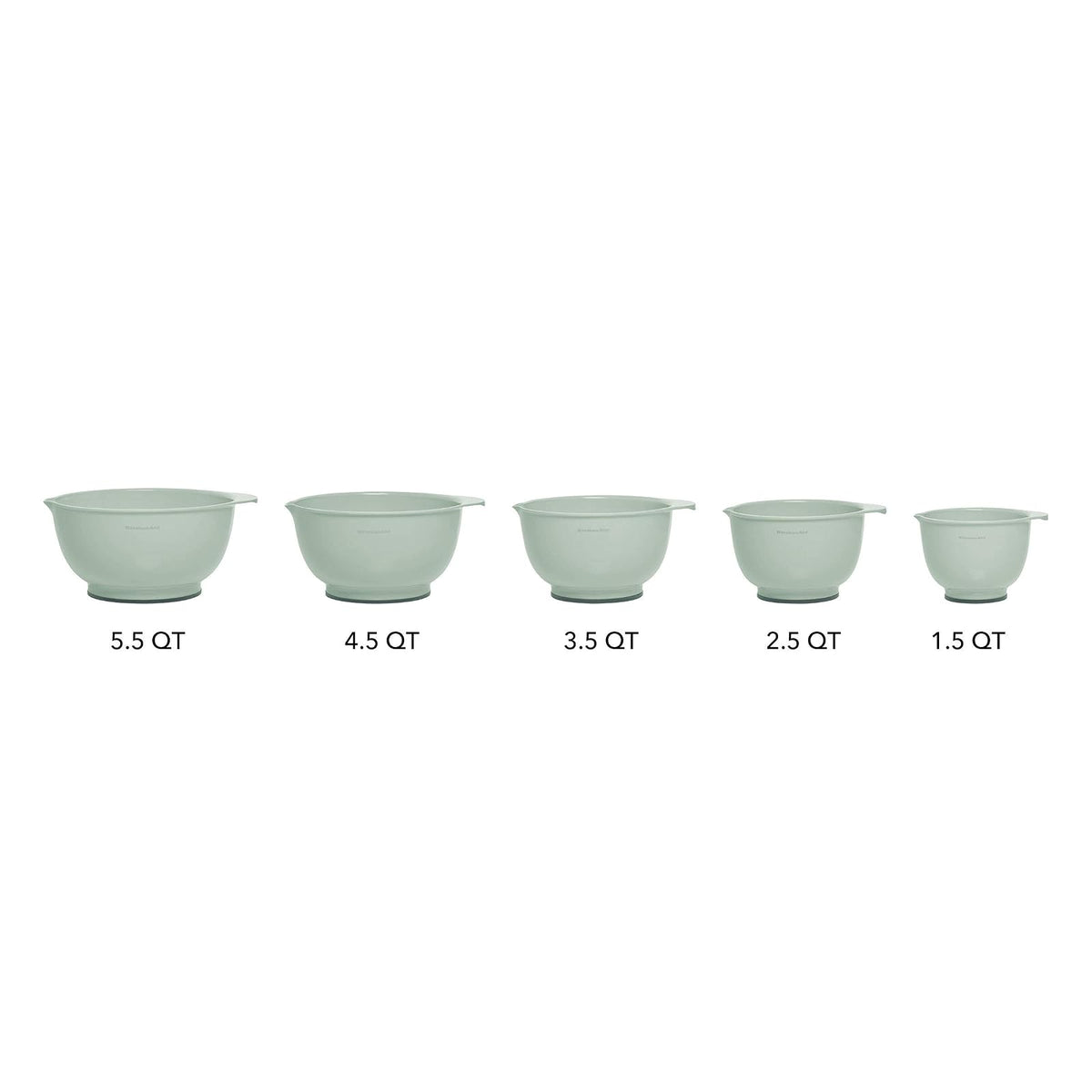 KitchenAid - Cuencos para mezclar, Pistacho, Set de 5, 1