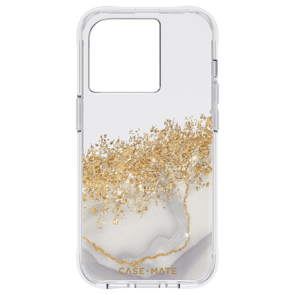 Case-Mate iPhone 14 Pro Case - Karat Marble [10FT Drop Protection] [Wireless Charging Compatible] Luxury Cover with Cute Bling Sparkle for iPhone 14 Pro 6.1", Anti-Scratch, Shock Absorbent, Slim Fit