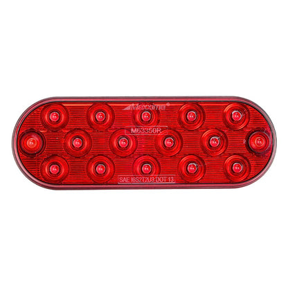 Maxxima (M63350Y) - Lámpara ovalada ultrafina LED parque/trasero/giro, Rojo