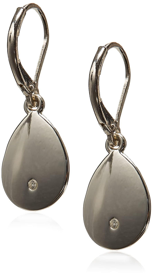 Nine West Pendientes de lágrima de plata para mujer