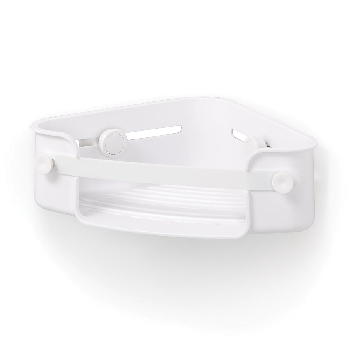 Umbra | Organizador de Ducha Esquinero Premium con Ventosas Gel-Lock, Sistema Patentado Antideslizante