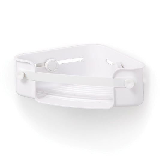 Umbra | Organizador de Ducha Esquinero Premium con Ventosas Gel-Lock, Sistema Patentado Antideslizante