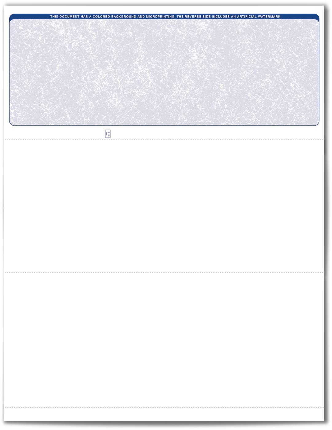 VersaCheck ValueChex - 500 cheques de cupones de negocios en blanco - Blue Classic - 500 hojas de formulario #1000 - Check on parte superior