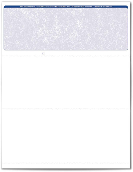 VersaCheck ValueChex - 500 cheques de cupones de negocios en blanco - Blue Classic - 500 hojas de formulario #1000 - Check on parte superior