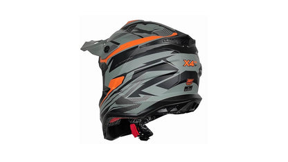 KOV Casco X4 GO Cross Naranja Off-Road para Motocross Dot