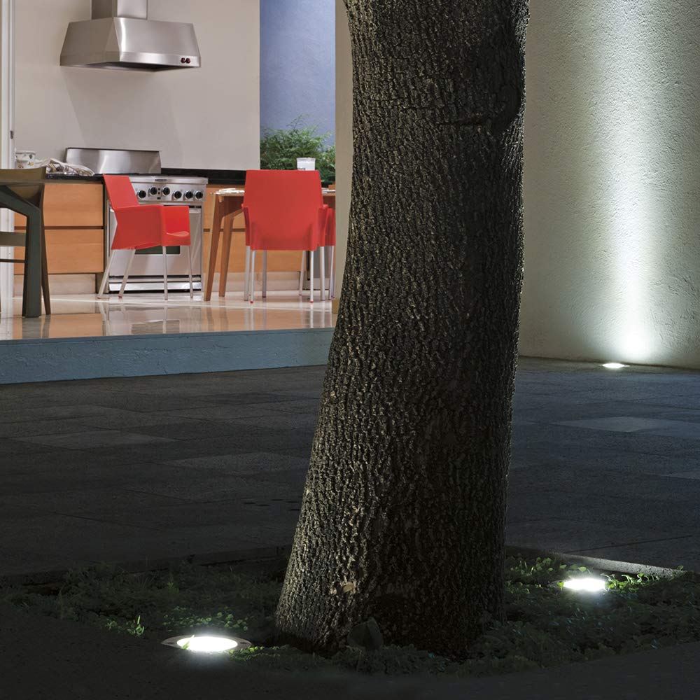 Tecnolite - Lámpara de Piso Empotrable Ideal Zona Costera, Potencia Máx. 90 W, Base E27, IP65, No incluye foco
