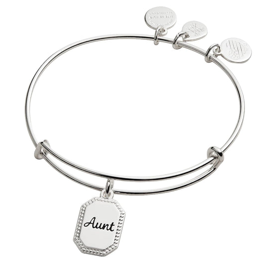 Alex and Ani Because I Love You - Pulsera de Alambre expandible para Mujer, Abalorios significativos, 2 a 3.5 Pulgadas