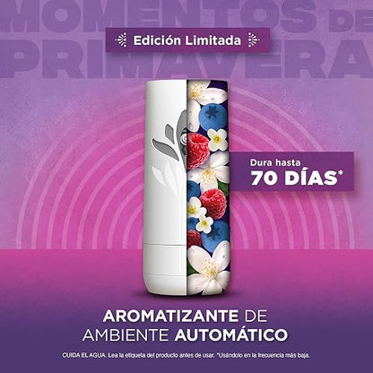 Air Wick Aromatizante Automático Freshmatic, Jazmín y Frutos Rojos, Difusor + Repuesto de 250 ml