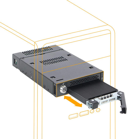 Icy Dock MB833M2K-B PCIe NVMe - Estante móvil para bahía Externa de 3,5" (1 x M.2 PCIe NVMe SSD