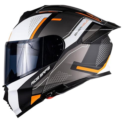 KOV Casco Revenge Thunder Naranja ABATIBLE Deportivo Certificado Dot