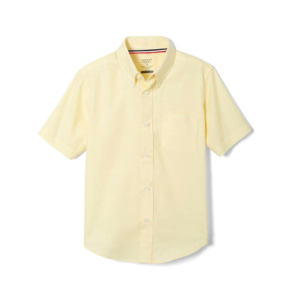 French Toast Men's Short Sleeve Oxford Shirt - Yellow - 20