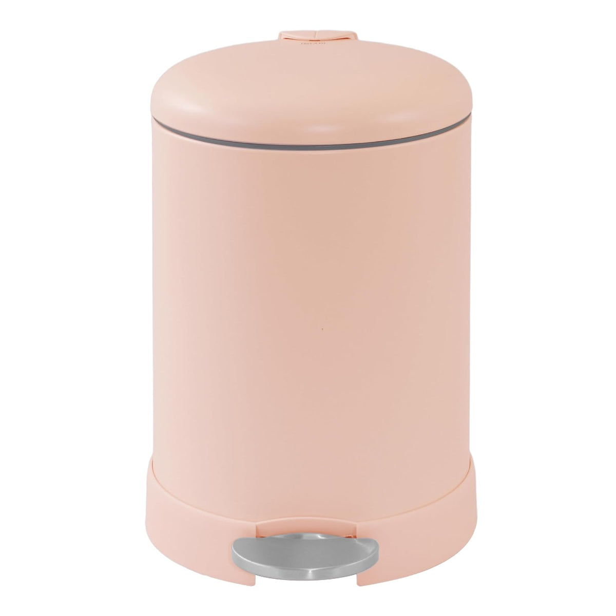 Glad - cubeta de basura pequeño, 1.2 galones | cubeta de basura redondo de acero inoxidable con tapa de cierre suave y pedal de pie | Cesta de basura de metal con cubeta interior extraíble, óxido