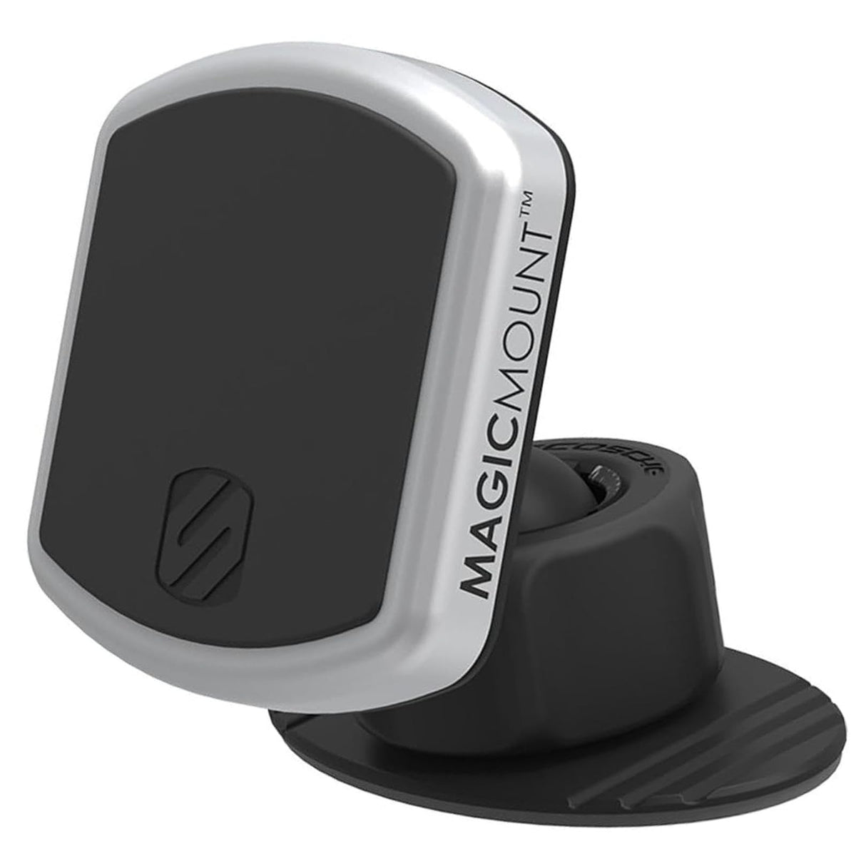 SCOSCHE MWSM2PK-UB MagicMount™ Soporte Universal magnético para Celular/navegador GPS de Ventosa de succión para Auto, casa u Oficina, 2 por Paquete, Base para el Tablero, Negro/Plateado