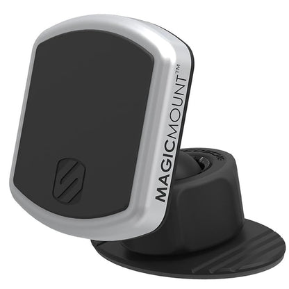 SCOSCHE MWSM2PK-UB MagicMount™ Soporte Universal magnético para Celular/navegador GPS de Ventosa de succión para Auto, casa u Oficina, 2 por Paquete, Base para el Tablero, Negro/Plateado