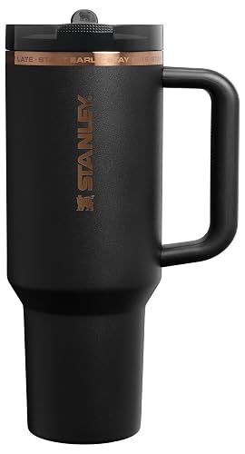 STANLEY The Quencher ProTour - Vaso con popote abatible (caja) 40 onzas/1.18 L, color negro