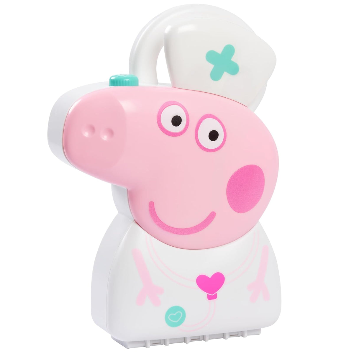 Peppa Pig Just Play - Juego de Fundas de chequeo con asa de Transporte, Kit médico de 8 Piezas para niños con Estetoscopio, Color Rosa