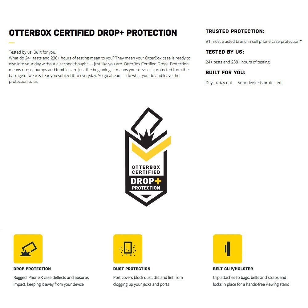OtterBox DEFENDER SERIES protector para iPhone X (solamente) - Empaque Retail - Negro