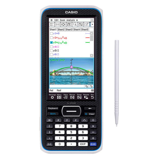 Casio Calculadora Graficadora fx‑CP400, Color Negro, +5000 Funciones, Solar y Batería, Nivel Universidad