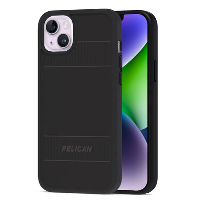 Case-Mate Pelican Protector - Funda magnética para iPhone 14 Plus, Compatible con MagSafe, Protección contra caídas de Grado MIL de 15 pies - Negro