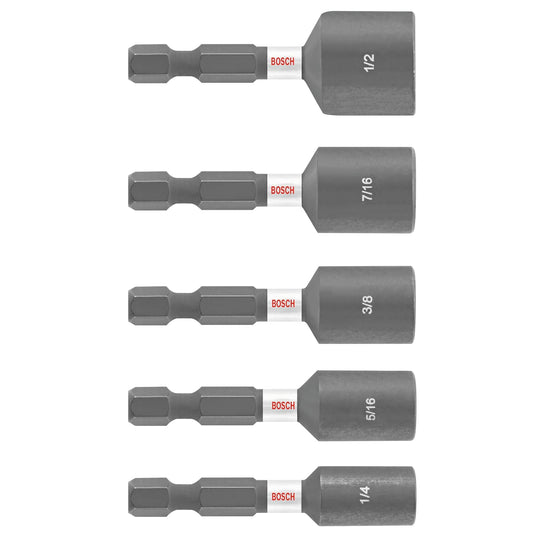 BOSCH ITNSV105 - Juego de tuercas resistentes al impacto (5 piezas, 1-7/8 pulgadas)