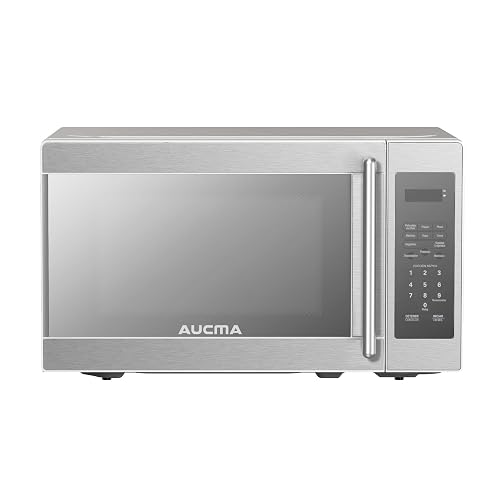 Horno de Microondas Aucma 0.7 Pies Cúbicos Color Gris con Negro Modelo AKMW07SMGSH