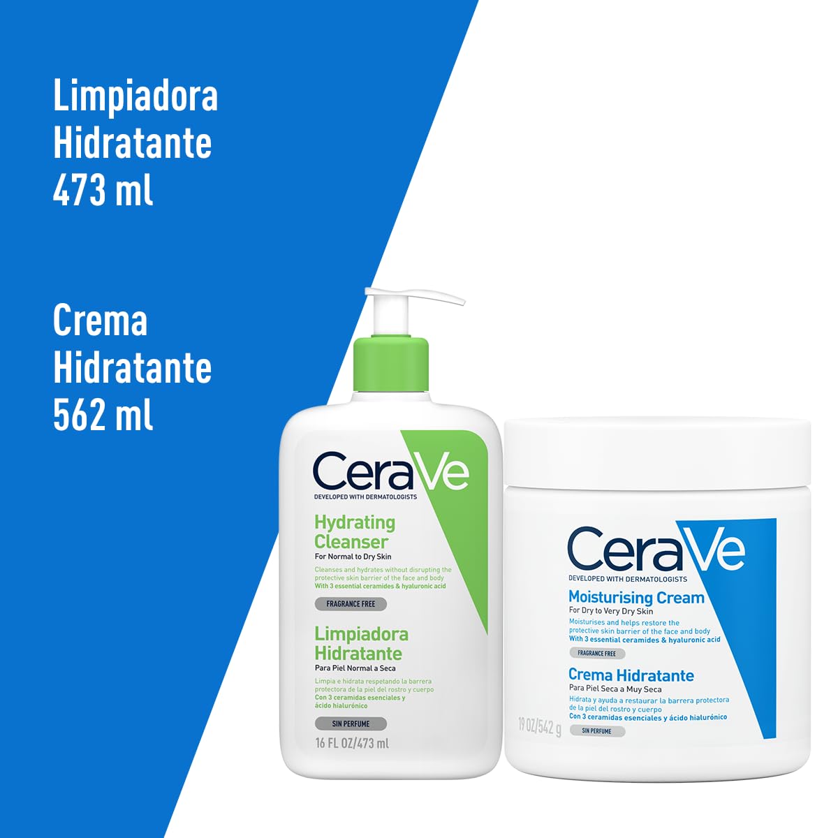 CeraVe rutina corporal piel seca: Limpia + hidrata