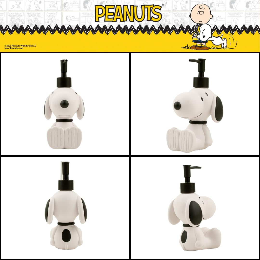 Collectibles Peanuts Snoopy - Dispensador de jabón y loción/desinfectante de Manos de Resina, 10 onzas (Producto con Licencia Oficial) de Franco