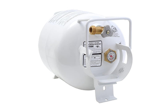 Flame King YSN201HZL - Cilindro de Tanque de propano Horizontal de Acero de 20 Libras para mesas de Fuego, fogatas, Calentadores de Patio, barbacoas, caravanas y camionetas