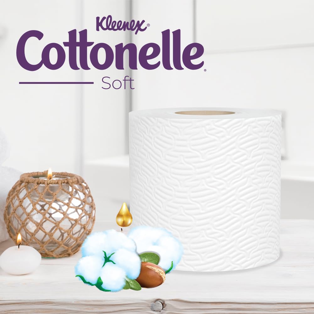 Kleenex Cottonelle Soft, Papel Higiénico, Paquete con 24 Rollos de 200 Hojas Dobles C/U