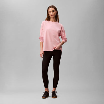 Calvin Klein - Playera de Manga Larga con Cuello Redondo para Mujer