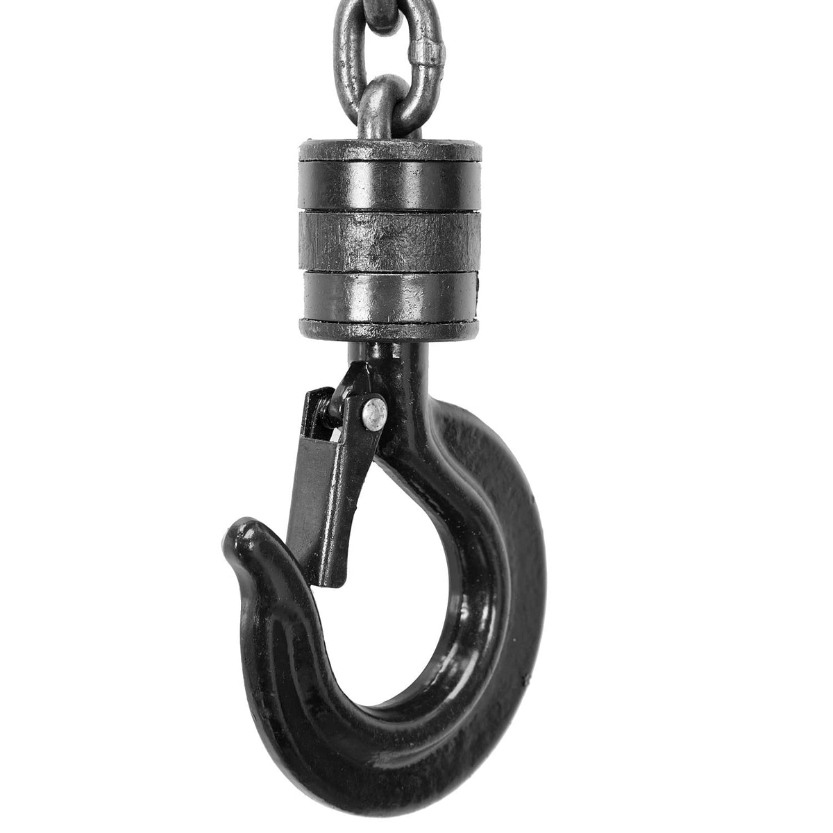 Torin ATR9010B - Polipasto manual de cadena de acero con 2 ganchos resistentes, capacidad de 1 tonelada, 2.5 m, color negro