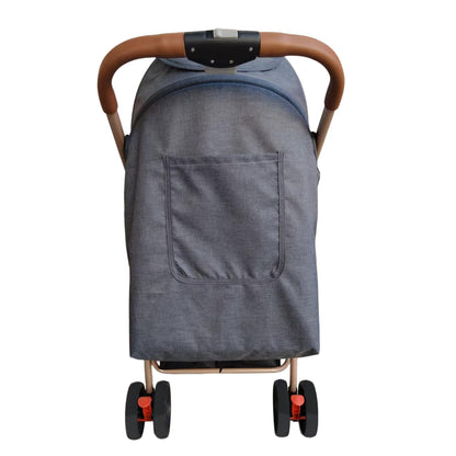 PRINSEL | Carriola Mónaco LX para Bebé | Gris | 0-3 Años | Plegado con Una Mano | 8 Ruedas | Manubrio Semi-Piel | Respaldo Ajustable | Canastilla Amplia