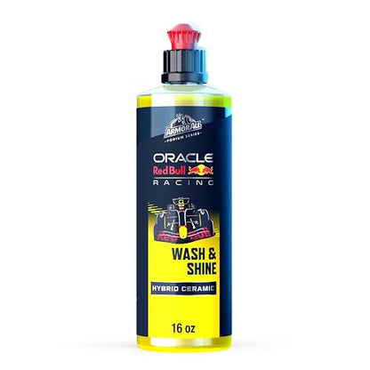 Armor All Podium Series – Shampoo con Cerámica Híbrida, con Fórmula de SiO₂ y Cera Sintética – Aroma Tropical, Lavado 2 en 1 que Limpia, Protege y Realza el Brillo en el Detallado Automotriz – 473 ml