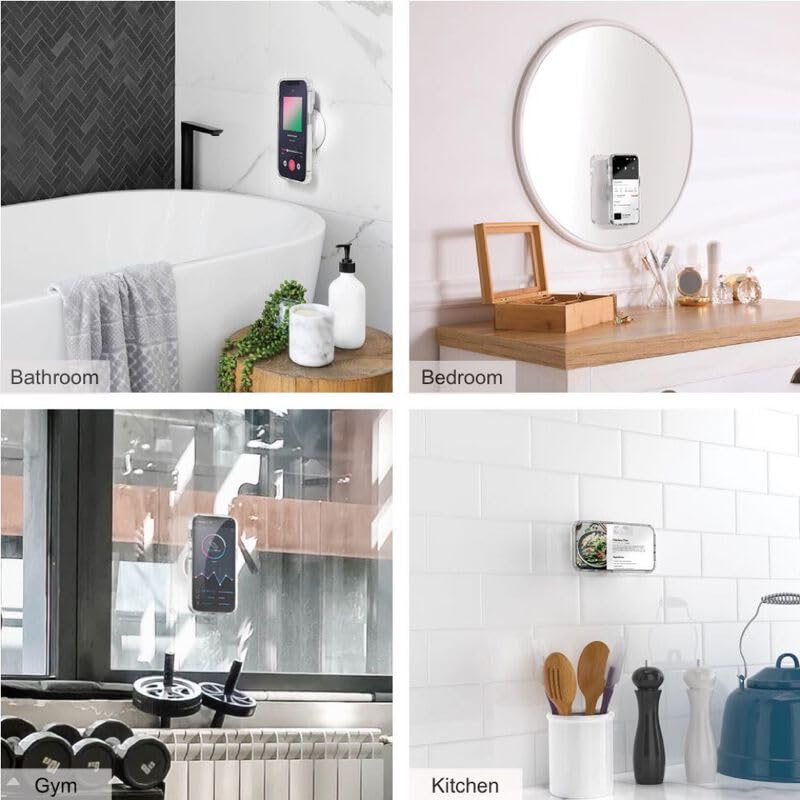 PopSockets Soporte para teléfono con succión multisuperficie, Montaje en Superficie Desmontable, Soporte para teléfono Compatible con MagSafe® - Latte