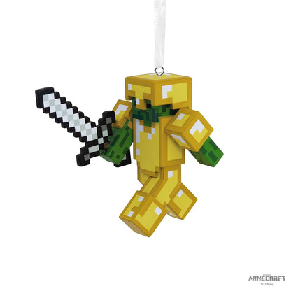 Hallmark Minecraft Zombie con Espada y Armadura Adorno de Navidad, Resina