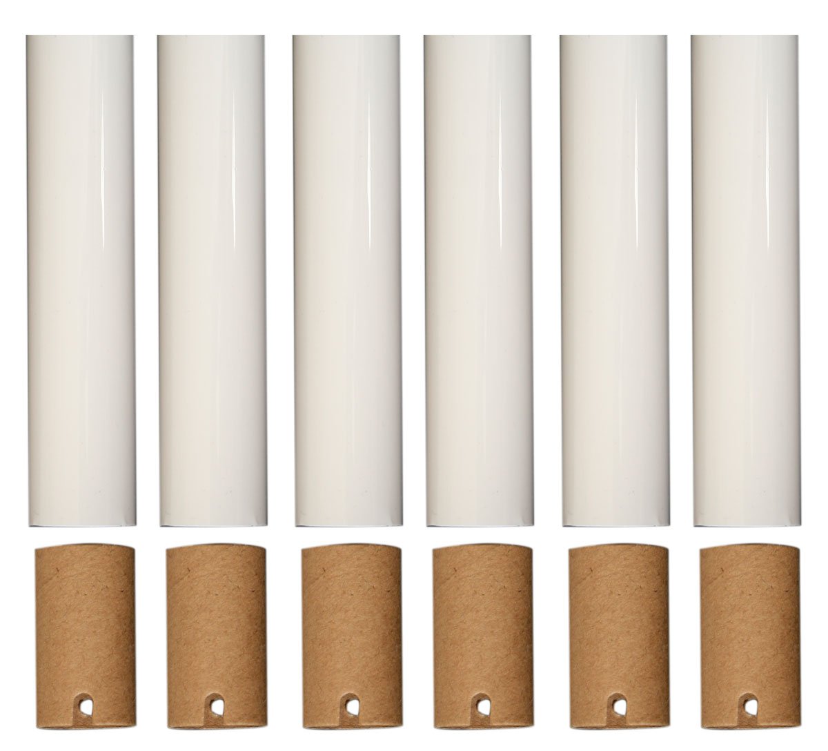 Royal Designs - Cubiertas para lámparas de araña, Tradicional, Paquete 6, Blanco