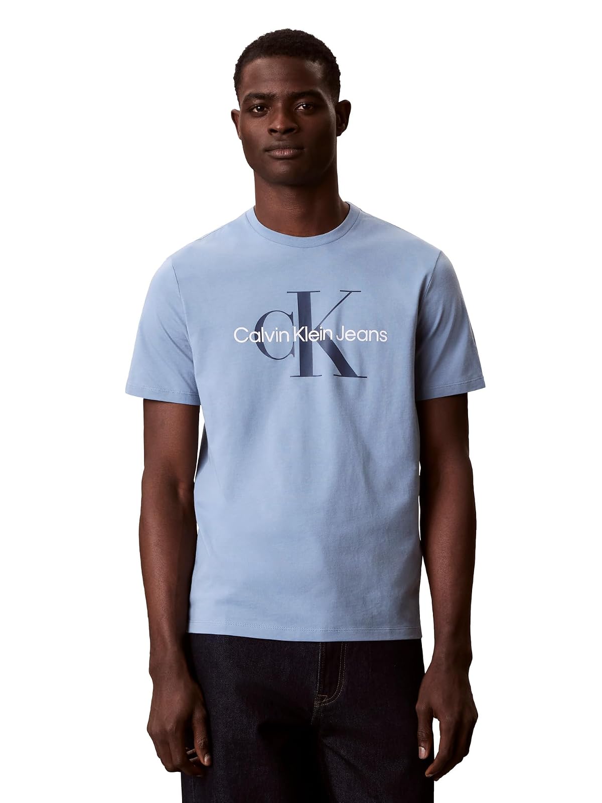 Calvin Klein Playera para Hombre 40DC813 - XS - Mezclilla descolorida