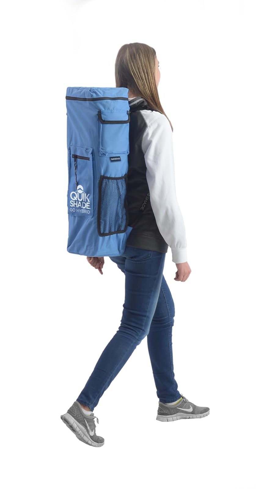 Quik Shade Go Hybrid Sun Protection Pop-Up - Mochila Plegable compacta y Ligera con Base Inclinada