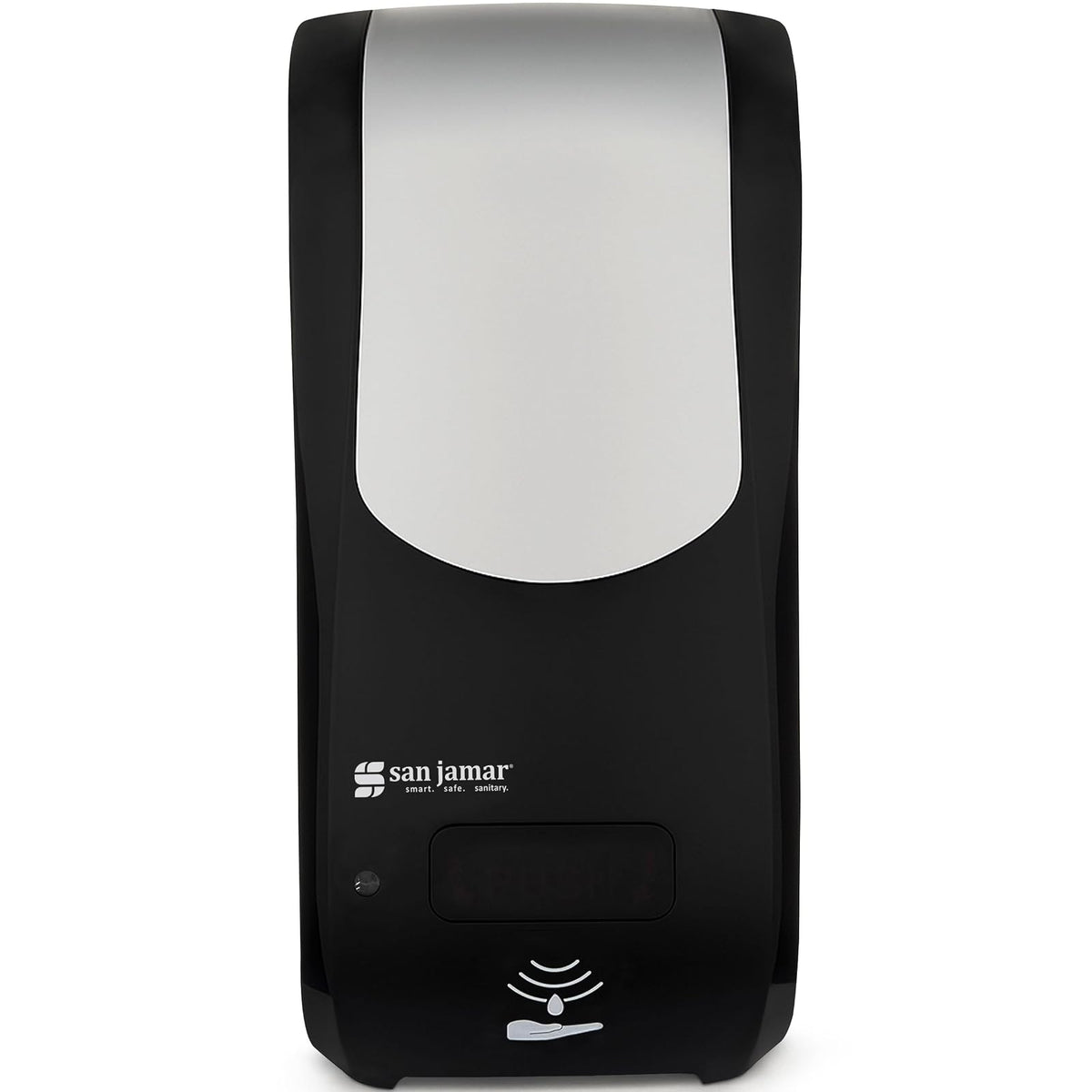 San Jamar SH970BKSS Rely Hybrid Dispenser, Black/Stainless Look