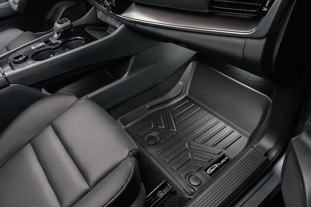 SMARTLINER - Juego de 2 hileras de Alfombrillas de Ajuste Personalizado para Todo Tipo de Clima, Compatible con Nissan Rogue 2021-2025