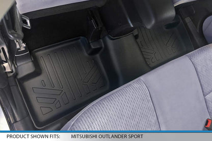 MAX LINER - Juego de Alfombrillas de Piso de 2 Filas para Mitsubishi Outlander Sport 2011-2024